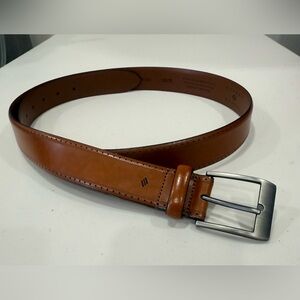 Men's Size 42 Joseph Abboud Brown Leather Belt Made In Italy 13033 262